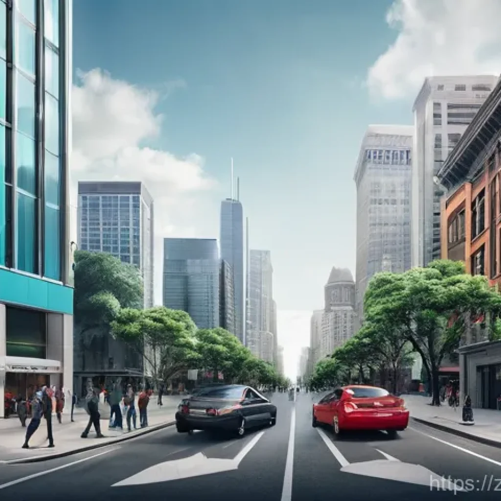 미국 경제 위기 역사 - **Economic Cycle: A Tale of Two Cities.**
    A dynamic split-screen image depicting two contrasting...