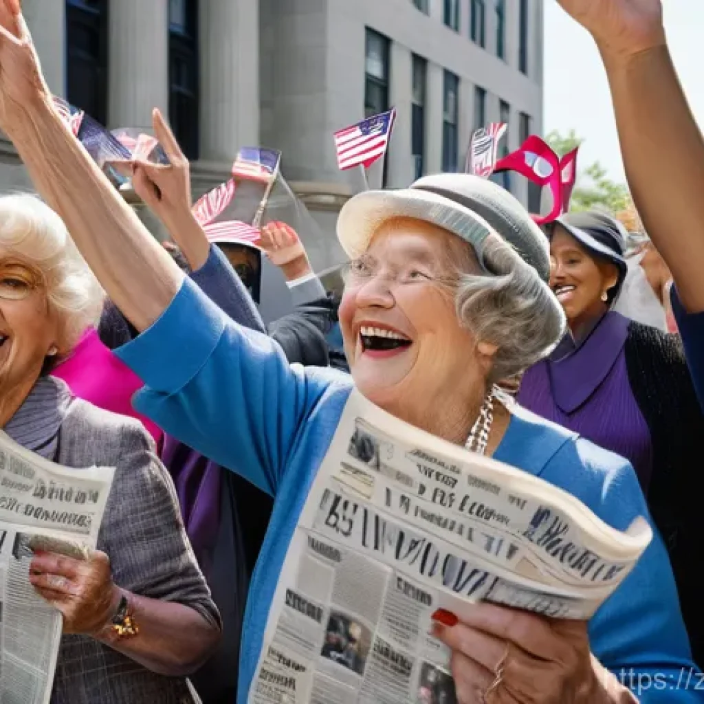 미국 여성 참정권 운동 - A diverse group of American women, representing different generations and social strata, are gathere...