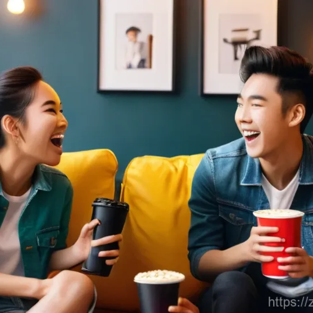 미국 유명 노래방 체인점 - **Prompt 1: A lively American KTV private room scene.**
    A group of young adults, dressed in casu...