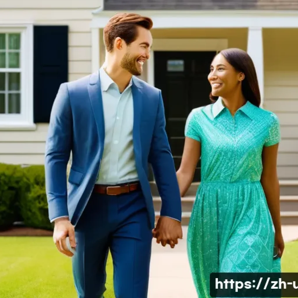 미국에서 집을 살 때 고려할 점 - **Prompt 1: The American Dream Home with Financial Considerations**
    "A vibrant, sunny image of a...