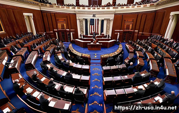 미국 연방정부 구조 - A detailed illustration of the United States Capitol building with the Senate and House chambers vis...